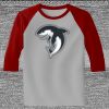 Raglan 3/4 Roundneck Shirt (Gray Body) Thumbnail