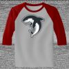 Raglan 3/4 Roundneck Shirt (Gray Body) Thumbnail