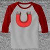 Raglan 3/4 Roundneck Shirt (Gray Body) Thumbnail