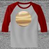 Raglan 3/4 Roundneck Shirt (Gray Body) Thumbnail