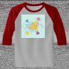 Raglan 3/4 Roundneck Shirt (Gray Body) Thumbnail