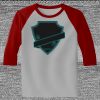 Raglan 3/4 Roundneck Shirt (Gray Body) Thumbnail
