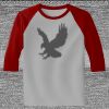 Raglan 3/4 Roundneck Shirt (Gray Body) Thumbnail
