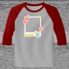 Raglan 3/4 Roundneck Shirt (Gray Body) Thumbnail