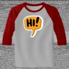 Raglan 3/4 Roundneck Shirt (Gray Body) Thumbnail