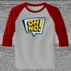 Raglan 3/4 Roundneck Shirt (Gray Body) Thumbnail