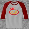 Raglan 3/4 Roundneck Shirt (Gray Body) Thumbnail