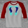 Raglan 3/4 Roundneck Shirt (Gray Body) Thumbnail