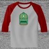Raglan 3/4 Roundneck Shirt (Gray Body) Thumbnail