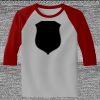 Raglan 3/4 Roundneck Shirt (Gray Body) Thumbnail