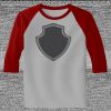 Raglan 3/4 Roundneck Shirt (Gray Body) Thumbnail