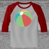 Raglan 3/4 Roundneck Shirt (Gray Body) Thumbnail