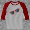 Raglan 3/4 Roundneck Shirt (Gray Body) Thumbnail