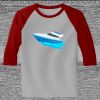 Raglan 3/4 Roundneck Shirt (Gray Body) Thumbnail
