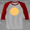 Raglan 3/4 Roundneck Shirt (Gray Body) Thumbnail
