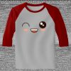Raglan 3/4 Roundneck Shirt (Gray Body) Thumbnail