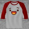 Raglan 3/4 Roundneck Shirt (Gray Body) Thumbnail