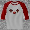 Raglan 3/4 Roundneck Shirt (Gray Body) Thumbnail