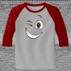 Raglan 3/4 Roundneck Shirt (Gray Body) Thumbnail