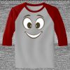 Raglan 3/4 Roundneck Shirt (Gray Body) Thumbnail