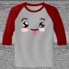 Raglan 3/4 Roundneck Shirt (Gray Body) Thumbnail