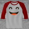 Raglan 3/4 Roundneck Shirt (Gray Body) Thumbnail