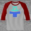 Raglan 3/4 Roundneck Shirt (Gray Body) Thumbnail
