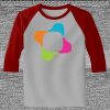 Raglan 3/4 Roundneck Shirt (Gray Body) Thumbnail