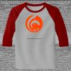 Raglan 3/4 Roundneck Shirt (Gray Body) Thumbnail