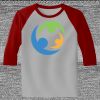 Raglan 3/4 Roundneck Shirt (Gray Body) Thumbnail