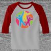 Raglan 3/4 Roundneck Shirt (Gray Body) Thumbnail