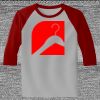 Raglan 3/4 Roundneck Shirt (Gray Body) Thumbnail