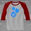 Raglan 3/4 Roundneck Shirt (Gray Body) Thumbnail