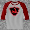 Raglan 3/4 Roundneck Shirt (Gray Body) Thumbnail