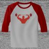 Raglan 3/4 Roundneck Shirt (Gray Body) Thumbnail