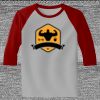 Raglan 3/4 Roundneck Shirt (Gray Body) Thumbnail
