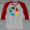 Raglan 3/4 Roundneck Shirt (Gray Body) Thumbnail