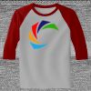 Raglan 3/4 Roundneck Shirt (Gray Body) Thumbnail