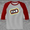 Raglan 3/4 Roundneck Shirt (Gray Body) Thumbnail