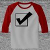 Raglan 3/4 Roundneck Shirt (Gray Body) Thumbnail