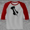 Raglan 3/4 Roundneck Shirt (Gray Body) Thumbnail