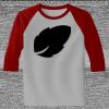 Raglan 3/4 Roundneck Shirt (Gray Body) Thumbnail