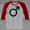 Raglan 3/4 Roundneck Shirt (Gray Body) Thumbnail