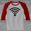 Raglan 3/4 Roundneck Shirt (Gray Body) Thumbnail