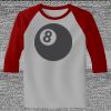 Raglan 3/4 Roundneck Shirt (Gray Body) Thumbnail