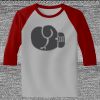 Raglan 3/4 Roundneck Shirt (Gray Body) Thumbnail