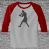Raglan 3/4 Roundneck Shirt (Gray Body) Thumbnail