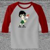 Raglan 3/4 Roundneck Shirt (Gray Body) Thumbnail