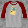 Raglan 3/4 Roundneck Shirt (Gray Body) Thumbnail