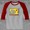 Raglan 3/4 Roundneck Shirt (Gray Body) Thumbnail